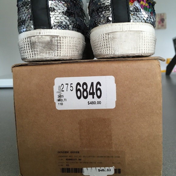 Golden Goose May Flip Sequin Sneaker sz 41 NIB - Picture 3 of 7